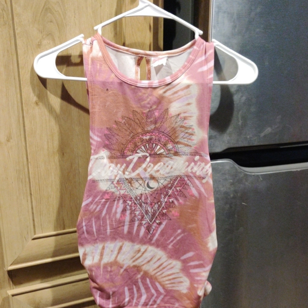 NOBO Pink and White Tank Top